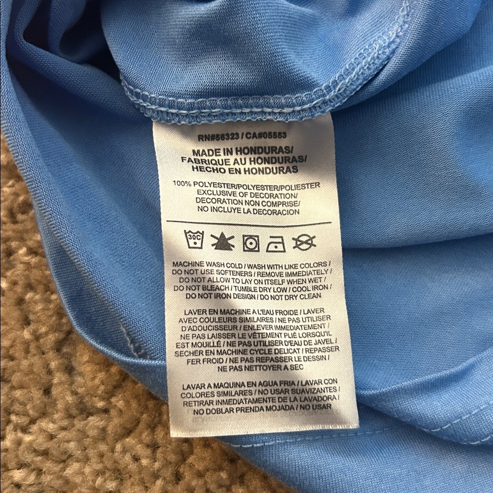 Nike UNC Tar Heels Mens M Carolina Blue Dri-Fit Tee - Picture 8 of 8